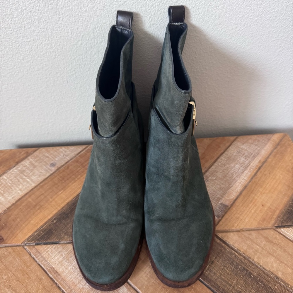 Tory Burch Riley Irish Charcoal Mid Height Boots - Picture 6 of 13